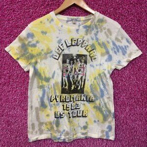 Def Leppard Pyromania 1983 US Tour Heavy Metal Tie Dye XS